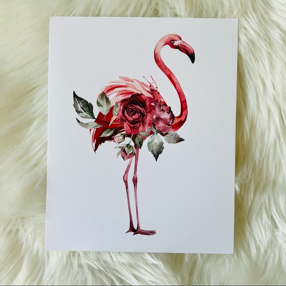 Watercolor Tropical Flamingo Wall Art Poster Print UNFRAMED - Picture 13 of 17